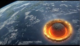 asteroid on planet earth