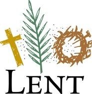 inscription "Lent" among religious attributes