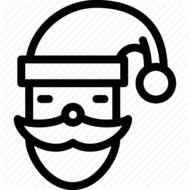 Beard Cap Christmas Claus Creative Crisp Icons Decoration