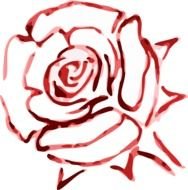 Rose Outline Clip Art N3