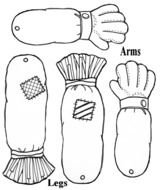 legs and arms as a graphic illustration