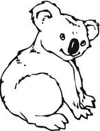 Koala as a graphic illustration