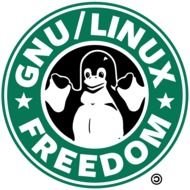 Starbucks logo with penguin