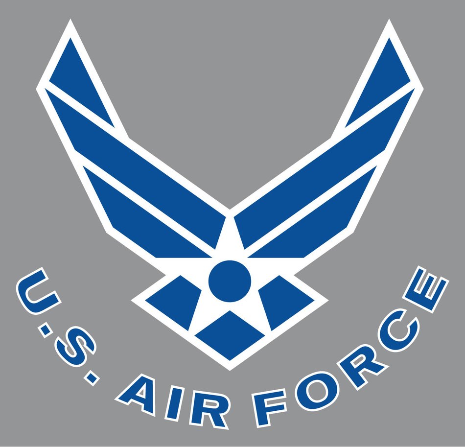 Us Air Force Emblem at grey background
