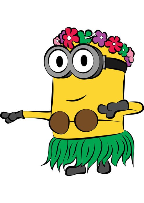 Dancing Minion in Hula skirt free image download