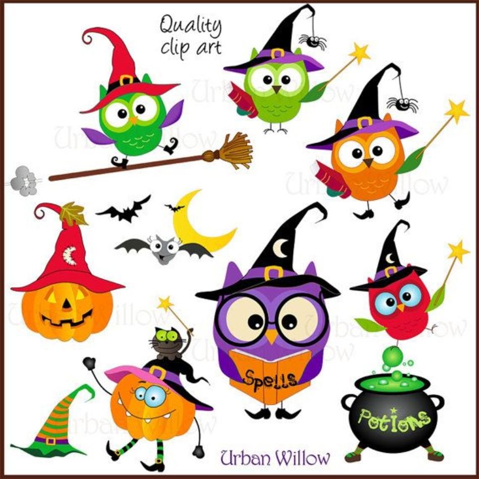Owlish Halloween Png amp Jpeg Clip Art Images