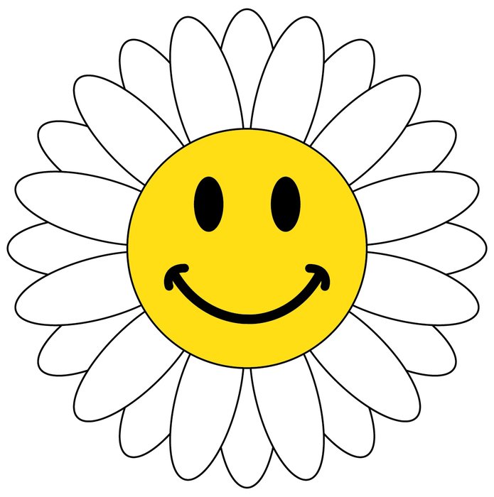 digital smiling daisy