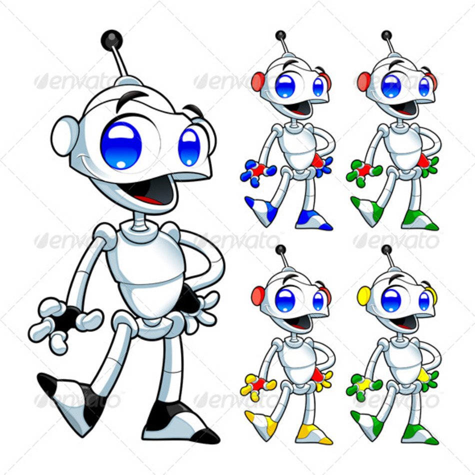 Funny Cartoon Robot