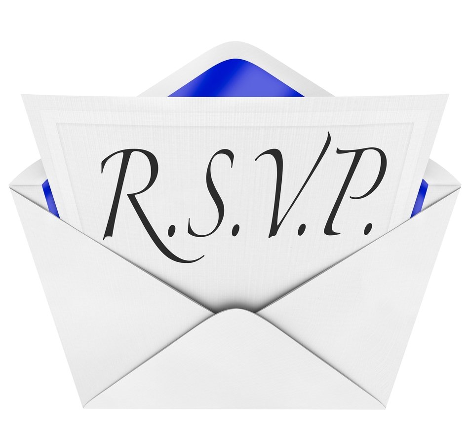 Please RSVP Clip Art drawing