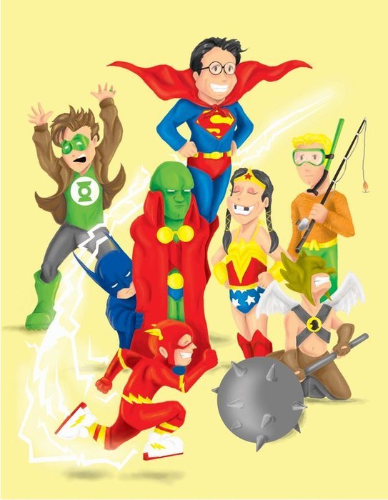 Justice League Kids Art free image download