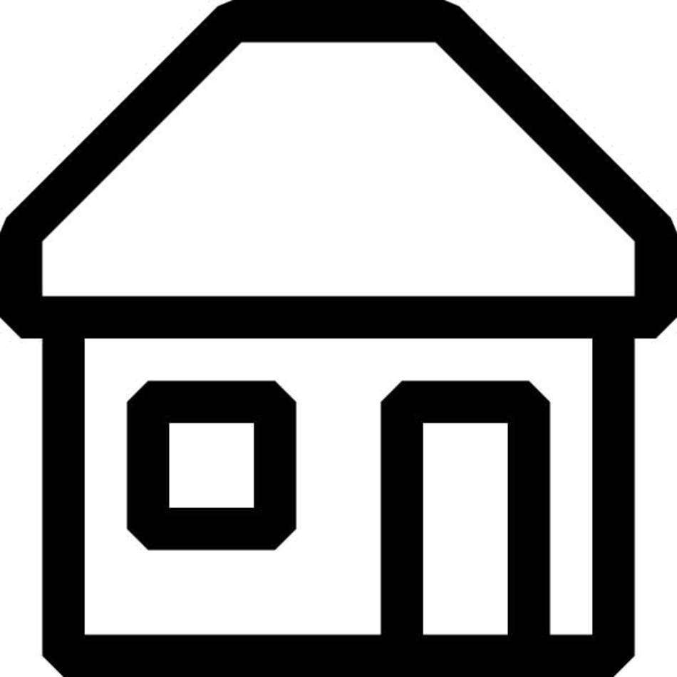 Black And White Cartoon House Clip Art
