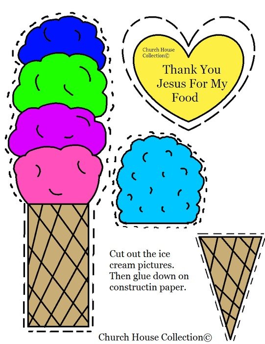 Ice Cream Cut Out drawing