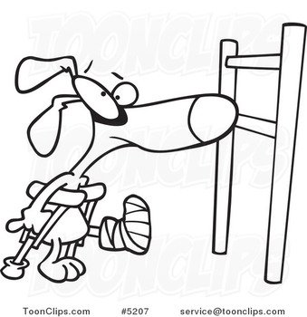 Cartoon Broken Leg N13