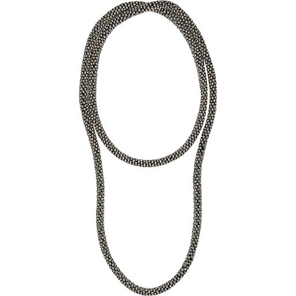 Leather And Tahitian Pearl Necklace
