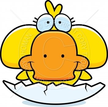 Cartoon Baby Duck Hatching