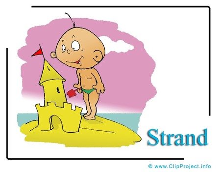 Bildtitel Strand Cartoon Clipart Urlaub