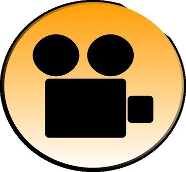 Movie Camera Icon Gold