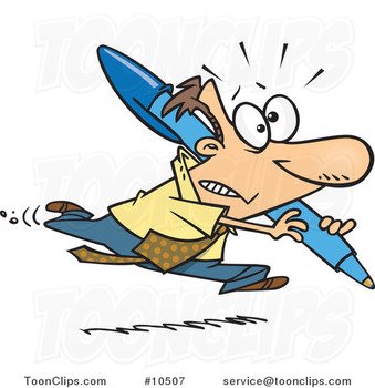 Cartoon Man Running N10