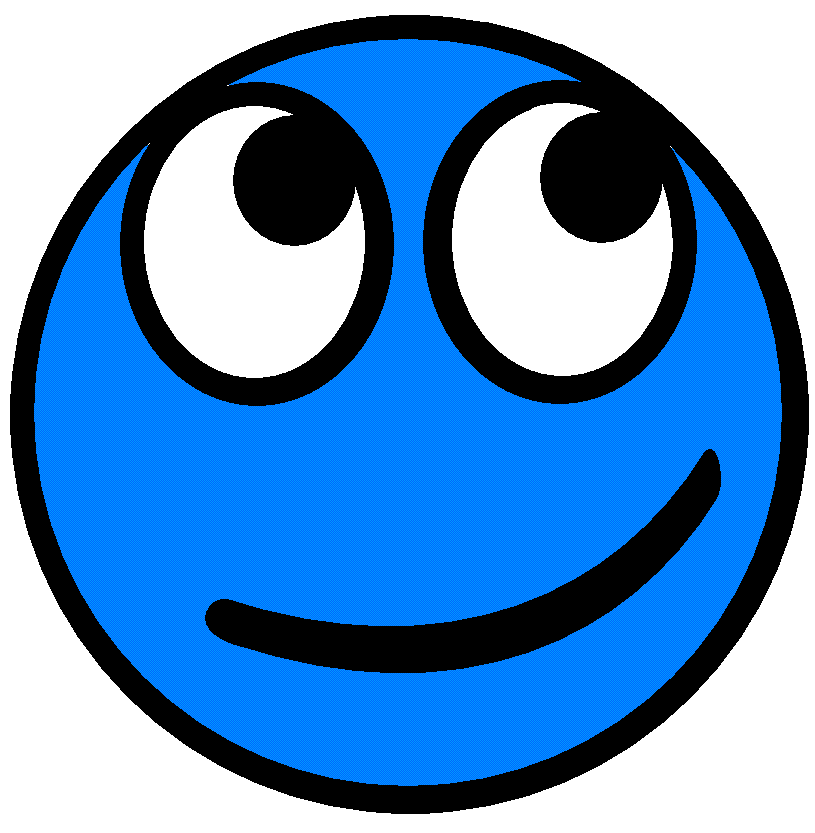 Mysterious blue smiley free image download