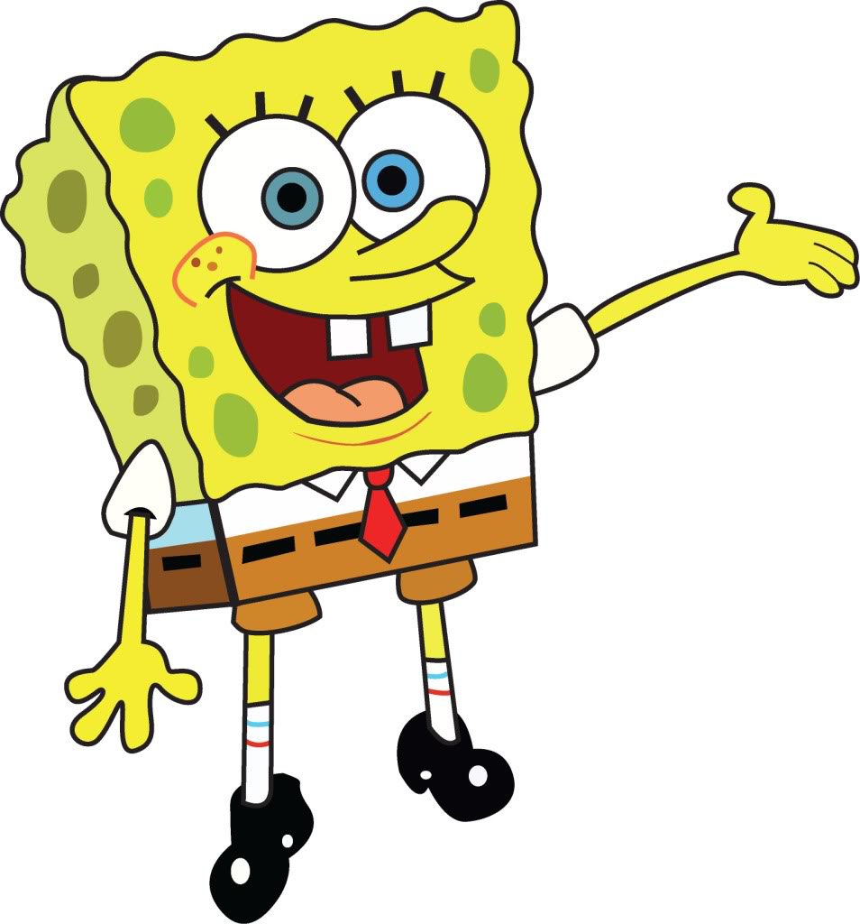 Yellow Spongebob SquarePants drawing free image download