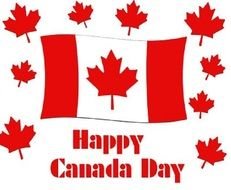 Happy Canada Day Flags
