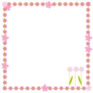 frame with delicate pink flowers