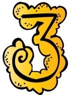 number "3" as a graphic illustration
