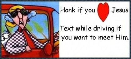 funny christian banner for drivers