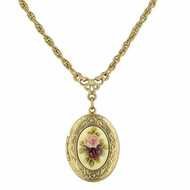 Vintage Gold Locket Necklace