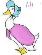 cartoon duck in a blue cap