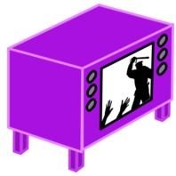 Television Violence Vector Clip Art