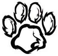 Purple Paw Print Clip Art N9