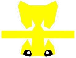Stuffed Pikachu as a graphic illustration