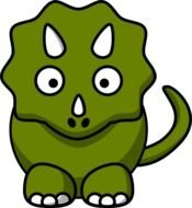 Triceratops Cartoon Dinosaur Clip Art N6