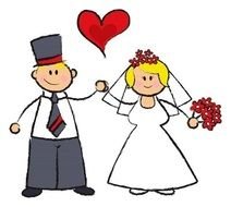 People Getting Married as a graphic illustration