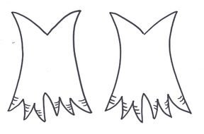 drawing of the turkey's feet