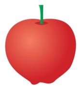 Red apple logo clipart