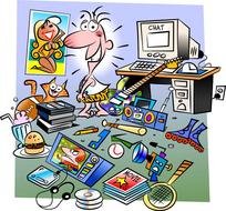 Messy Room Clip Art N11