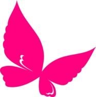 Pink Butterfly Clip Art N44