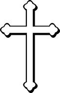 black and white cross like graphics