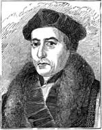black and white portrait of Archbishop Thomas Cranmer