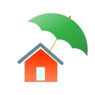 Insurance, icon, house under umbrella