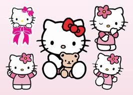 Ä°llustration of Hello Kitties
