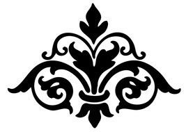 Black and white drawing of the ornamental pattern clipart
