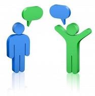 chatting stick men