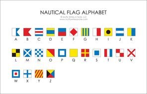 Nautical Flag Alphabet drawing