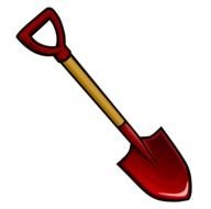 red shovel