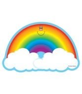 drawn rainbow and clouds