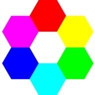 Color Hexagons Clip Art