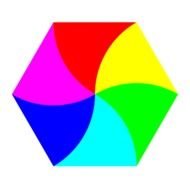 colorful hexagon